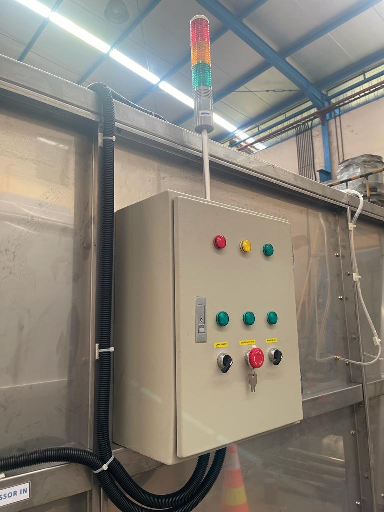 Spray booth control panel fabricated for a project in Cikarang