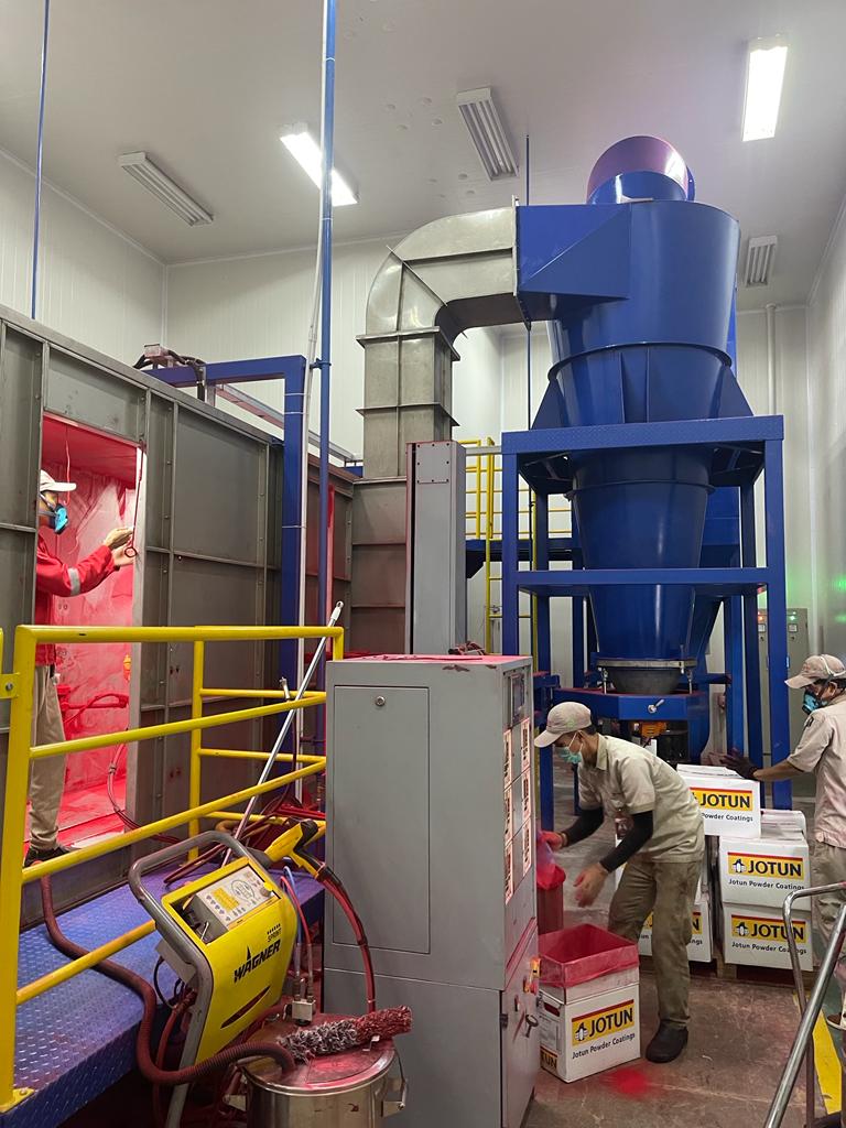 Painting system testing and commissioning for a customer in Tangerang