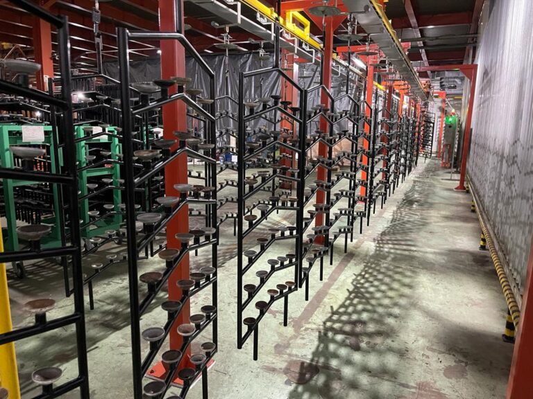 Painting line with conveyor hangers ready for testing and commissioning in Tangerang