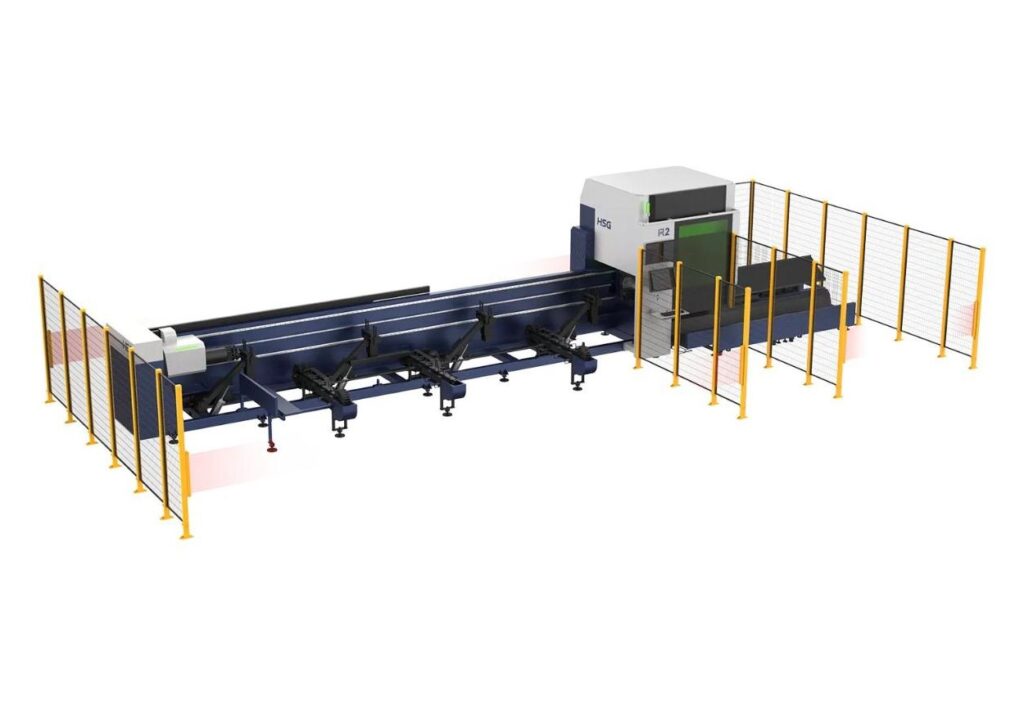 HSG R2 dual-chuck fiber laser tube cutting machine