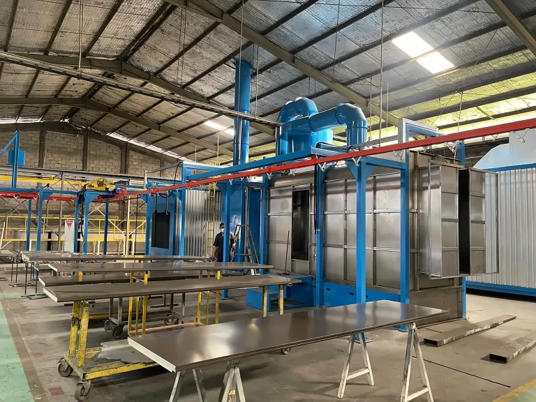 Powder coating line overview – furniture plant, Cikande